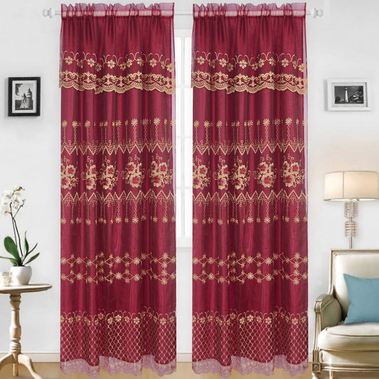 Holly - Embroidered Panel With Backing - Set of Two - Assorted Colors