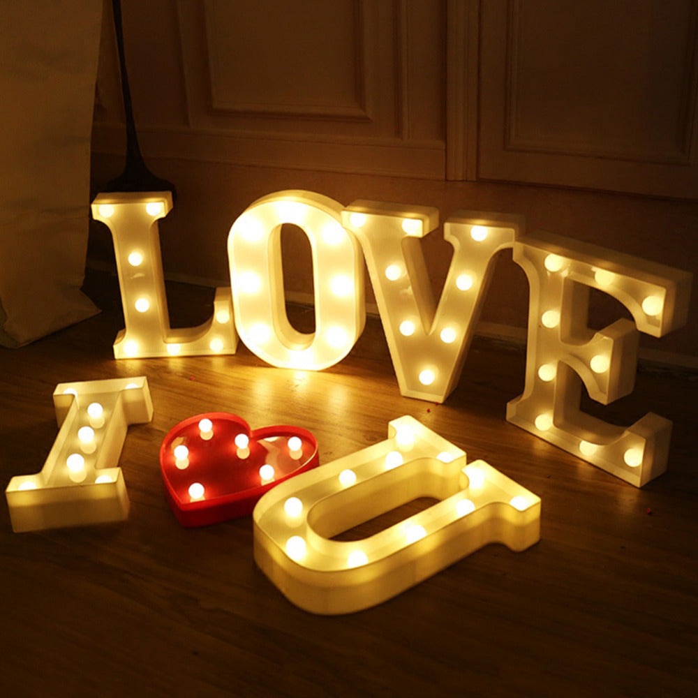 DIY Christmas Light Marquee Sign Alphabet 3D Wall