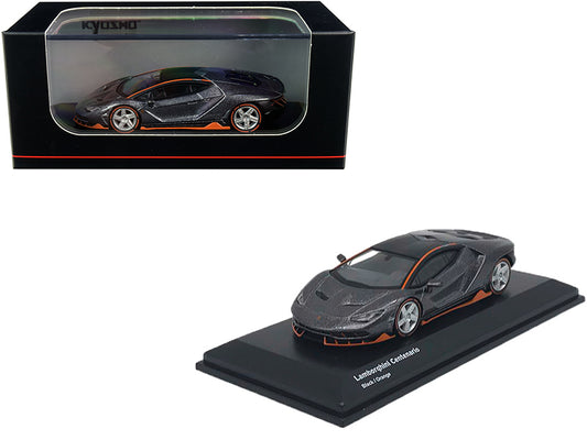 Lamborghini Centenario Black Metallic with Orange Accents 1-64 Diecast
