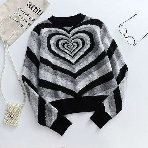 Heart Slim Long Sleeve Jumper Knitwear