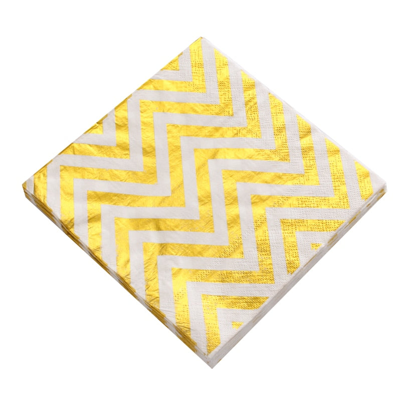 Gold Stripe series Disposable Tableware Paper