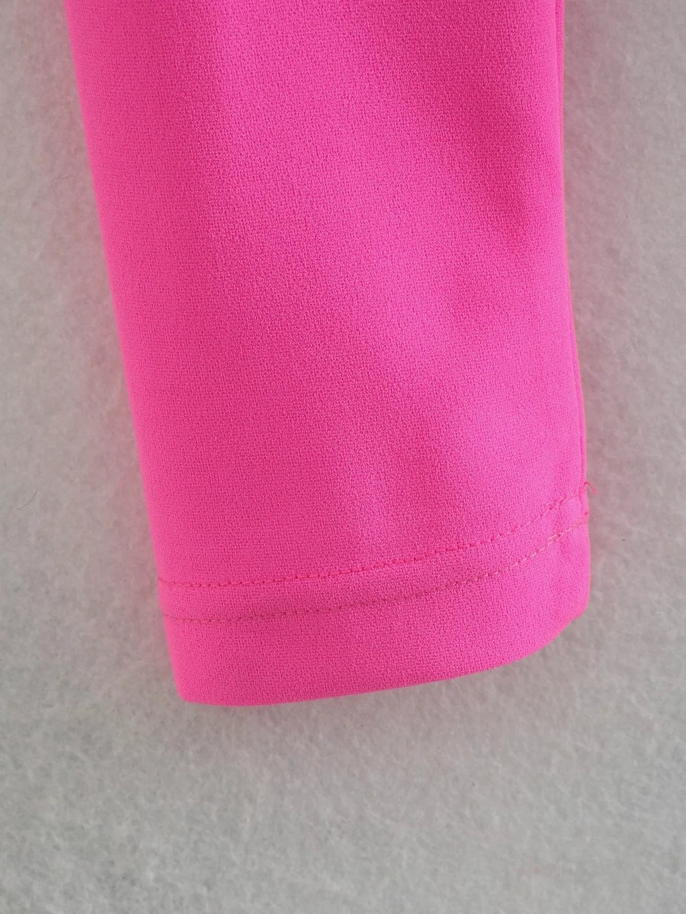 Back Zipper Rose Red Long Sleeve Skinny Bodysuit