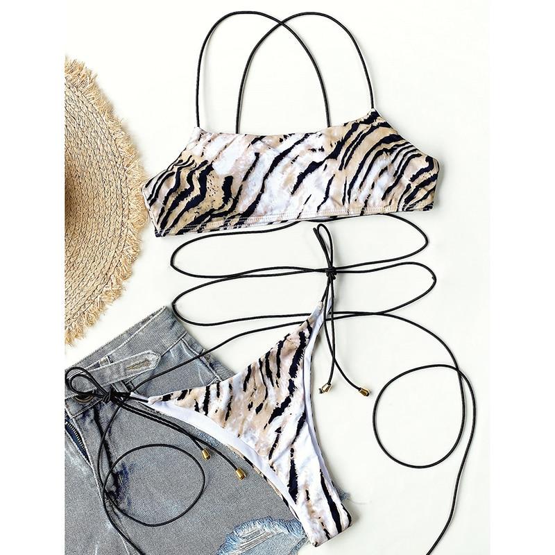 Push Up Bikinis Animal Print Swimsuit