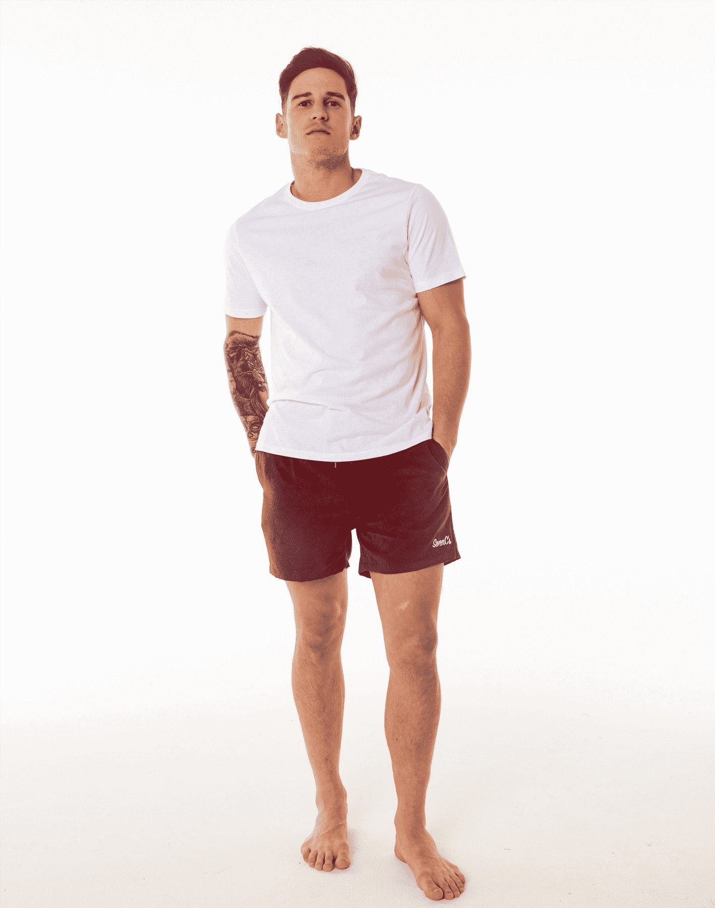 Burgundy Swim Shorts