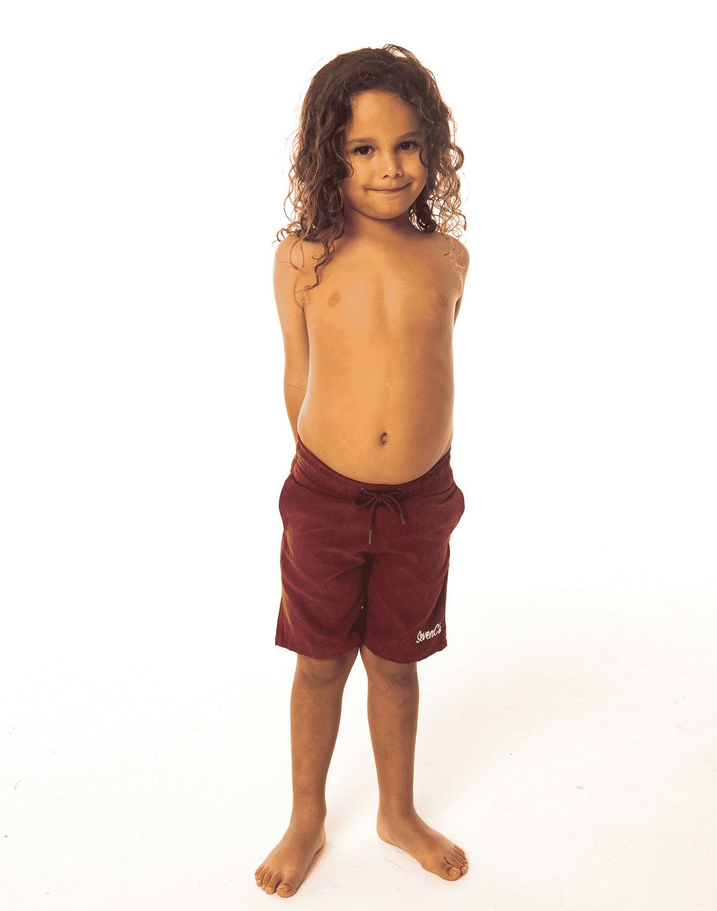 Burgundy Kids Shorts