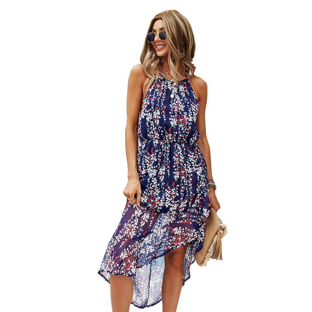 Floral Printed Sleeveelss Summer Dress