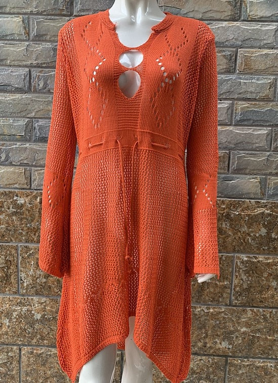 Sunscreen shirt flared sleeve beach blouse bikini jacket sweater swimsuit