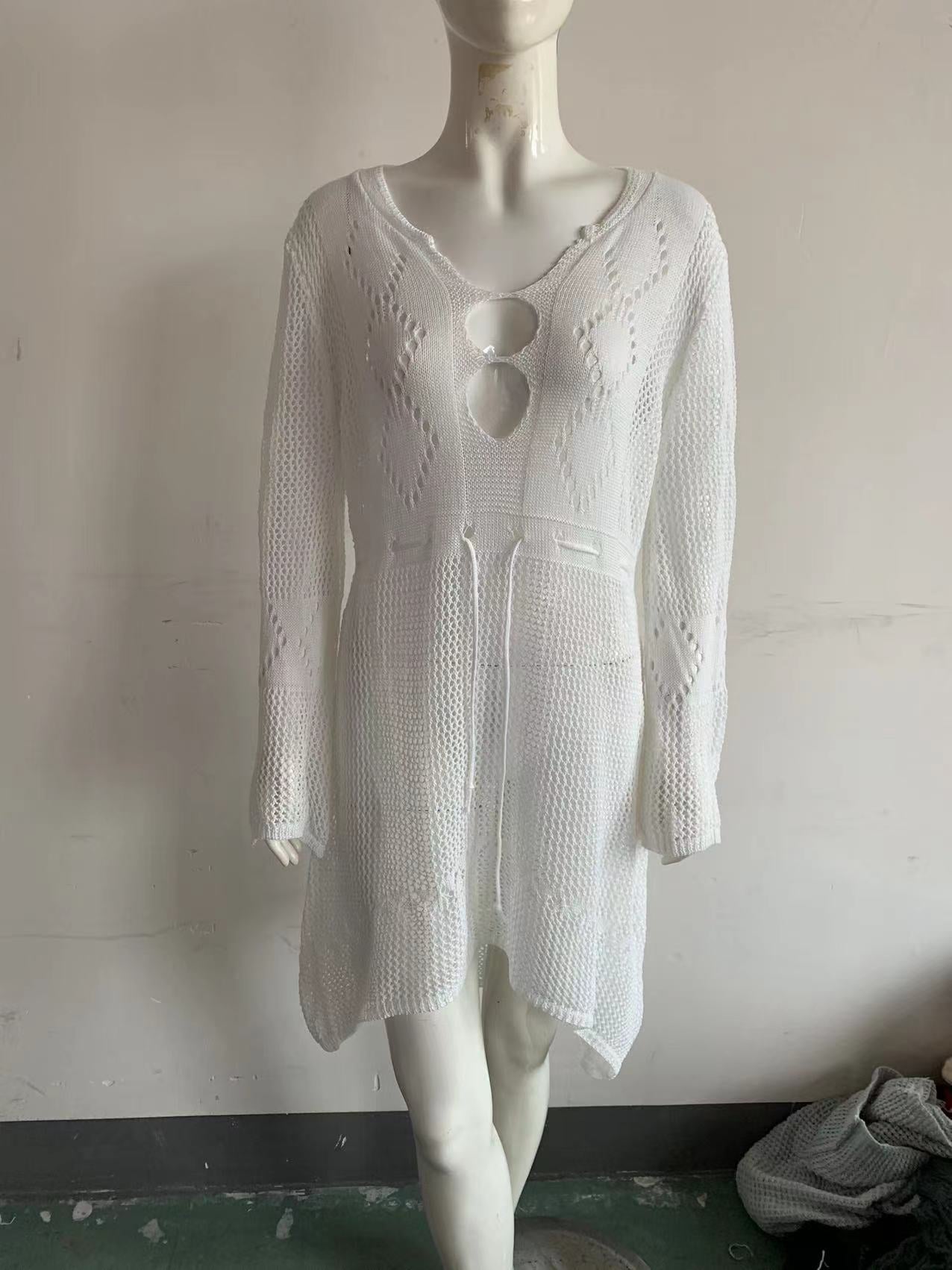Sunscreen shirt flared sleeve beach blouse bikini jacket sweater swimsuit