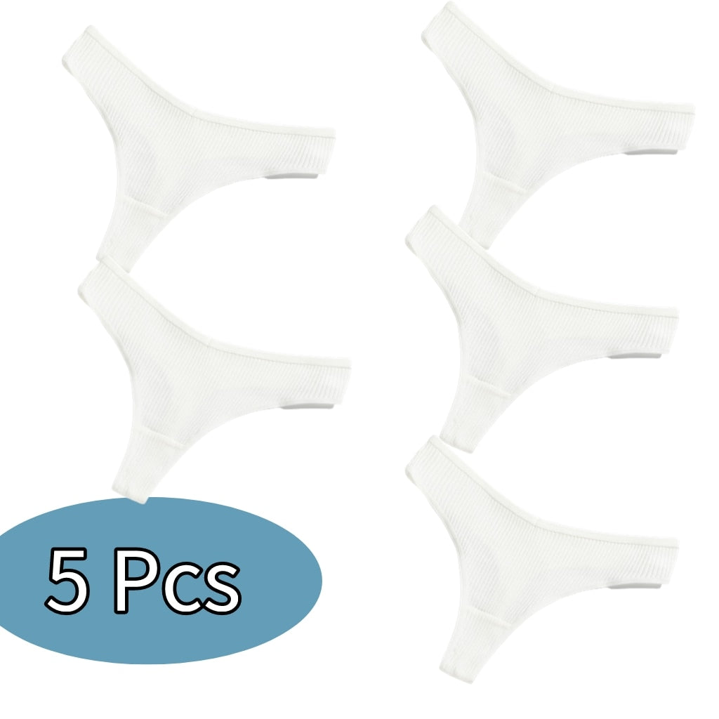 Sexy Women Panties 10 Color Cotton Thongs 5/10PCS Lots Low Rise Female Underwear G String Thong Women Bikini Lenceria Femenina