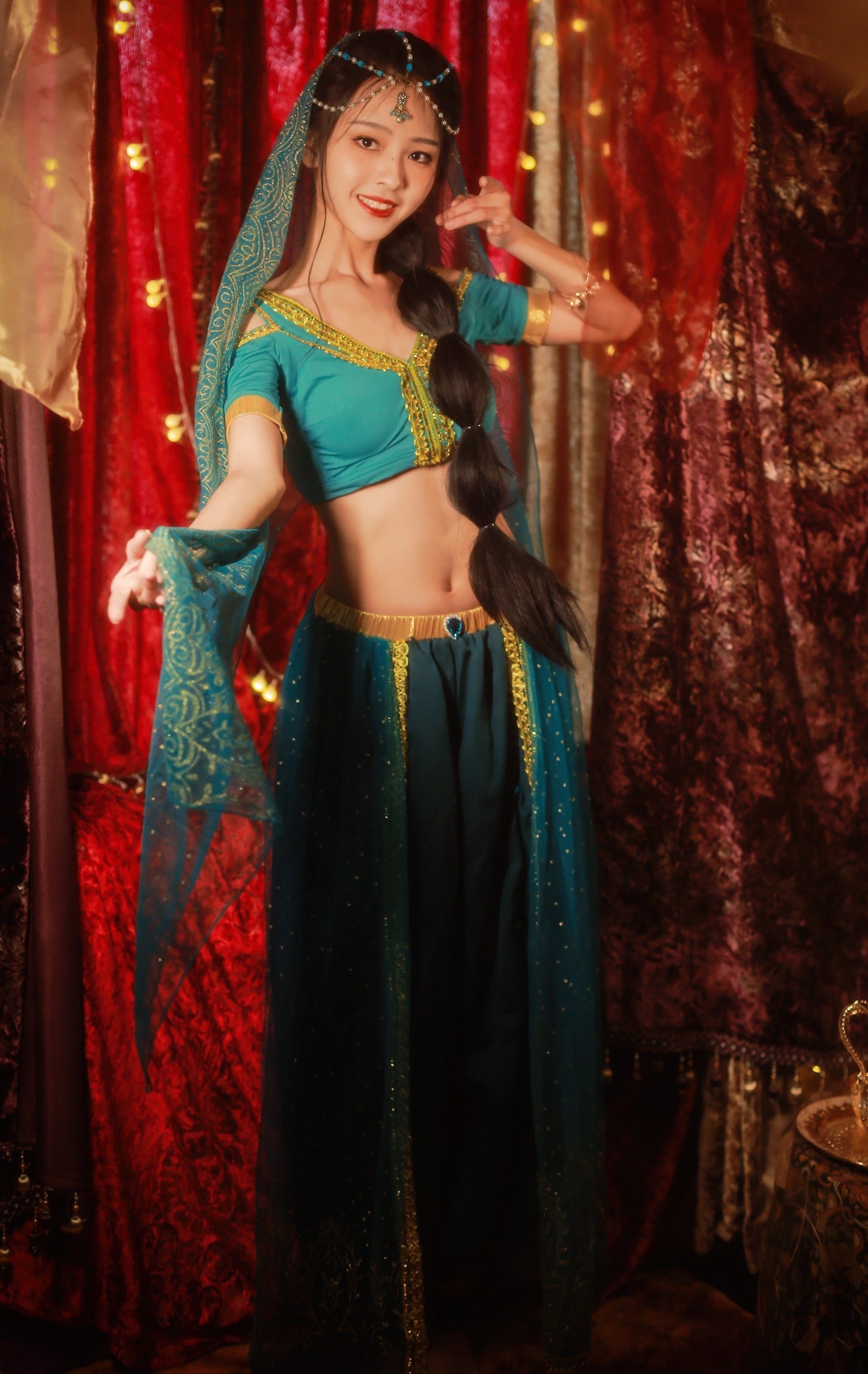 Arabian Princess Costumes Belly Dance Outfit Party Cosplay