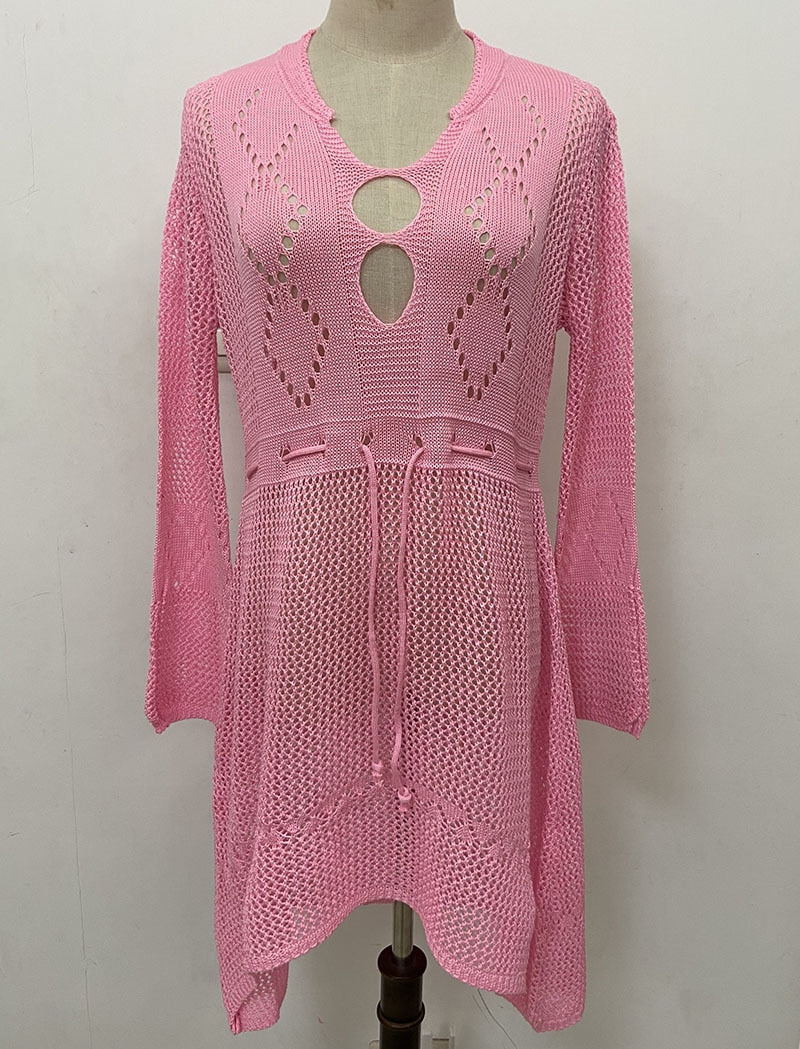 Sunscreen shirt flared sleeve beach blouse bikini jacket sweater swimsuit