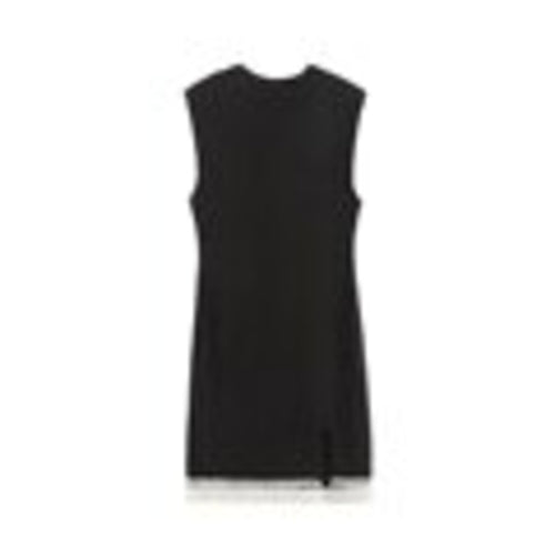 Sleeveless Pearl Knit Short Dress