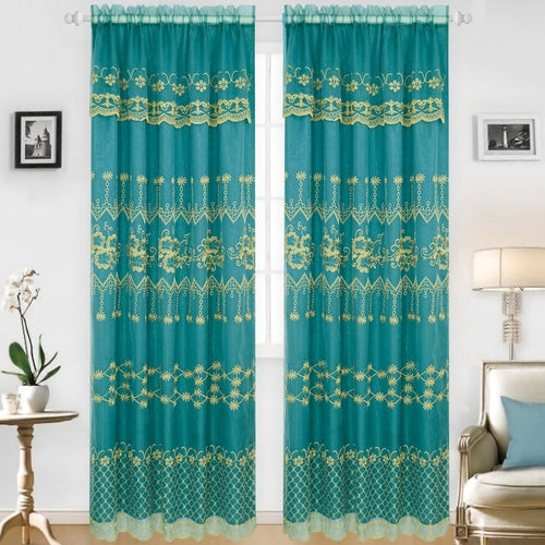 Holly - Embroidered Panel With Backing - Set of Two - Assorted Colors