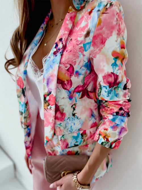 Turn-down Collar Blazer Coat Cardigan Outwear