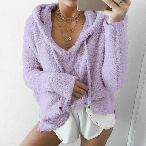 Women Long Slevee Plush Warm Tops