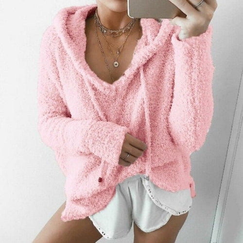 Women Long Slevee Plush Warm Tops