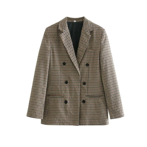 Office Wear Double Breasted Blazers Coat