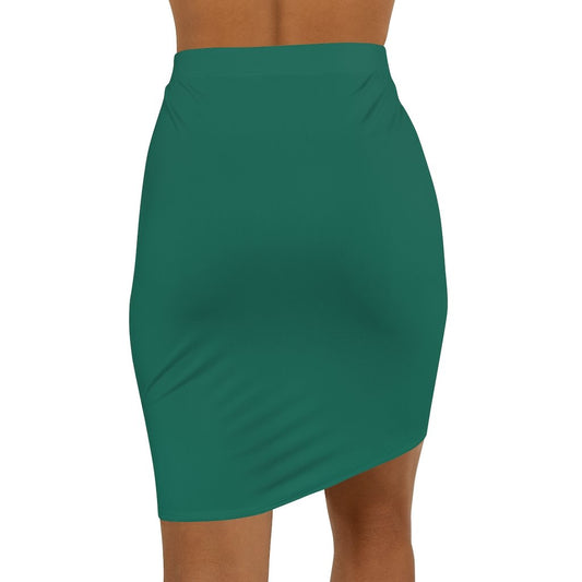 Uniquely You Womens Skirt / Teal Green Pencil Skirt