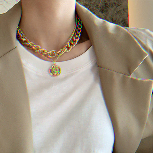 Hip-Hop Dual Layer Necklace