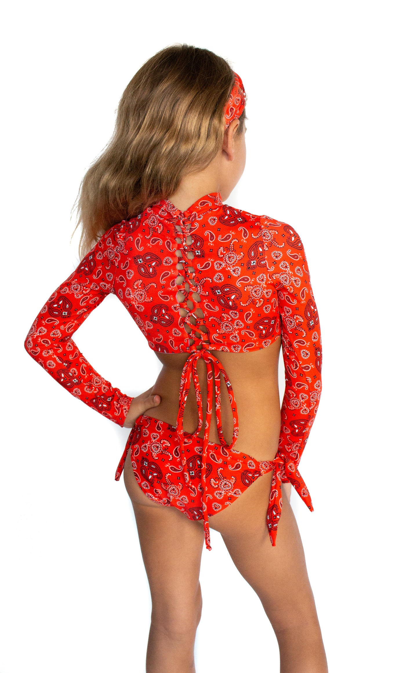 Bandana Bikini Crop Top Swimsuit
