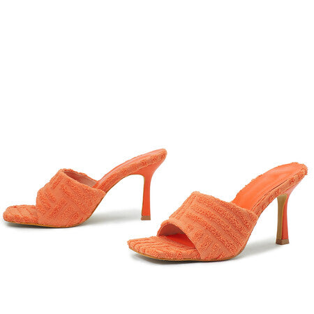 New One-Line Ladies Terry Cloth Slippers
