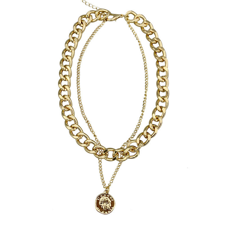 Hip-Hop Dual Layer Necklace