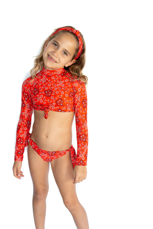 Bandana Bikini Crop Top Swimsuit