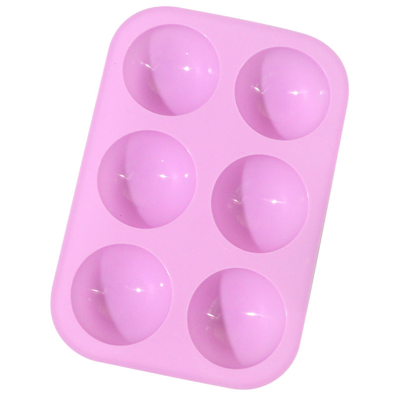 New 6 small semi-circle silicone cake tins