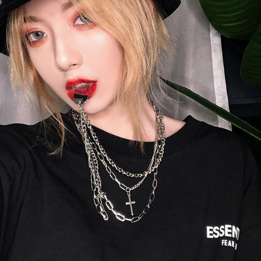Layer Jumpy Hip -Hop Punk Necklace