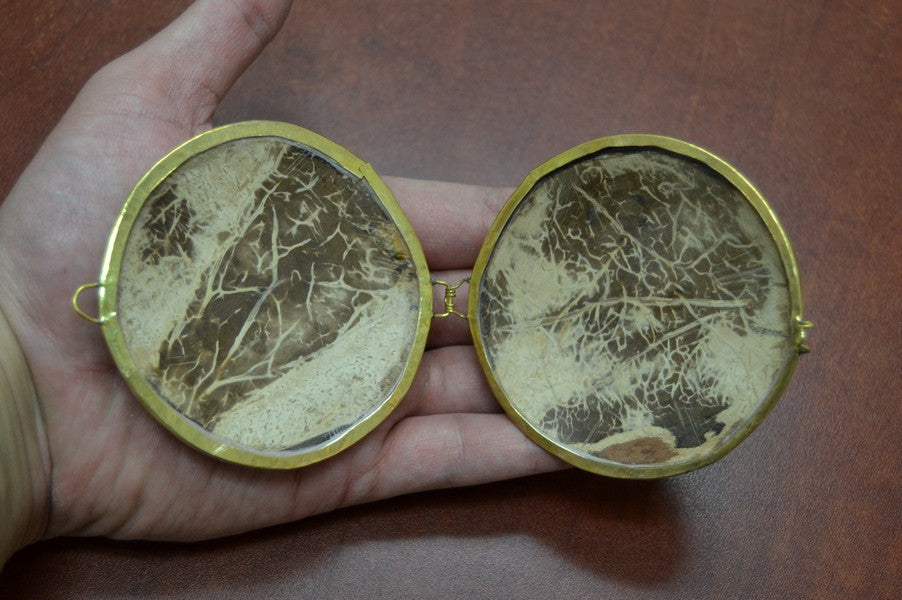 Red Abalone Shell Trinket Box Coin Purse