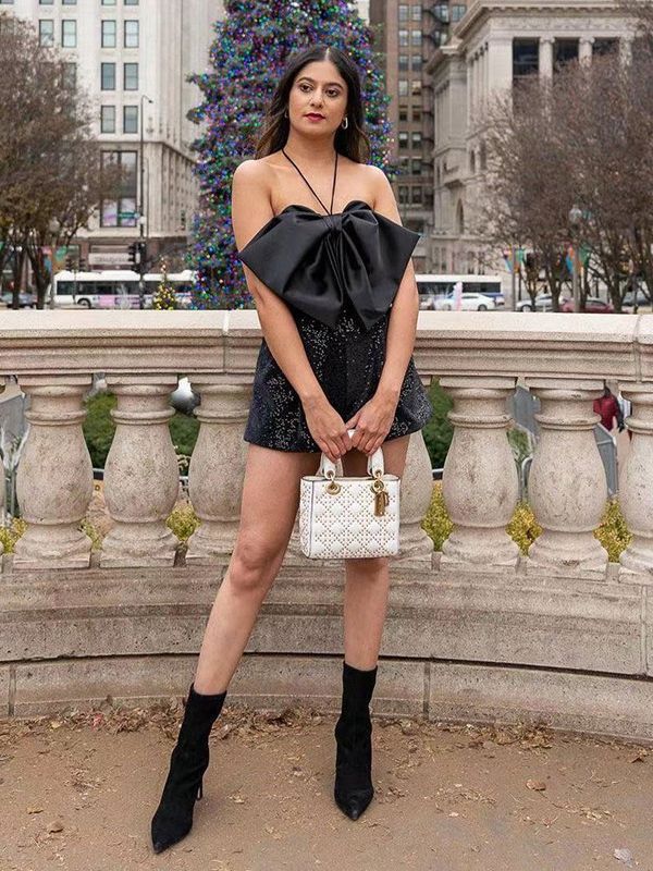 Hanging Neck Tube Top Butterfly Jumpsuit