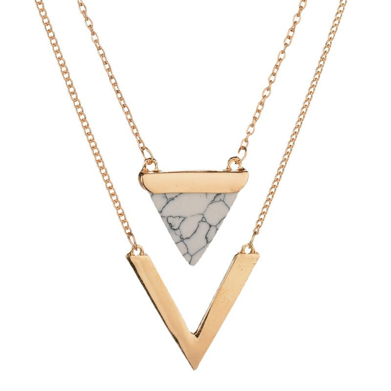 Triangle Pine Pendant Necklace