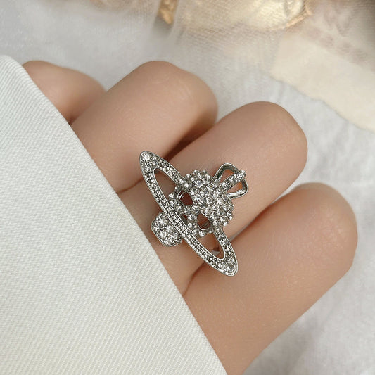Hollow Diamond Skull Opening Rings