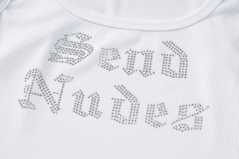 Diamond U -Neck Sleeveless Vest