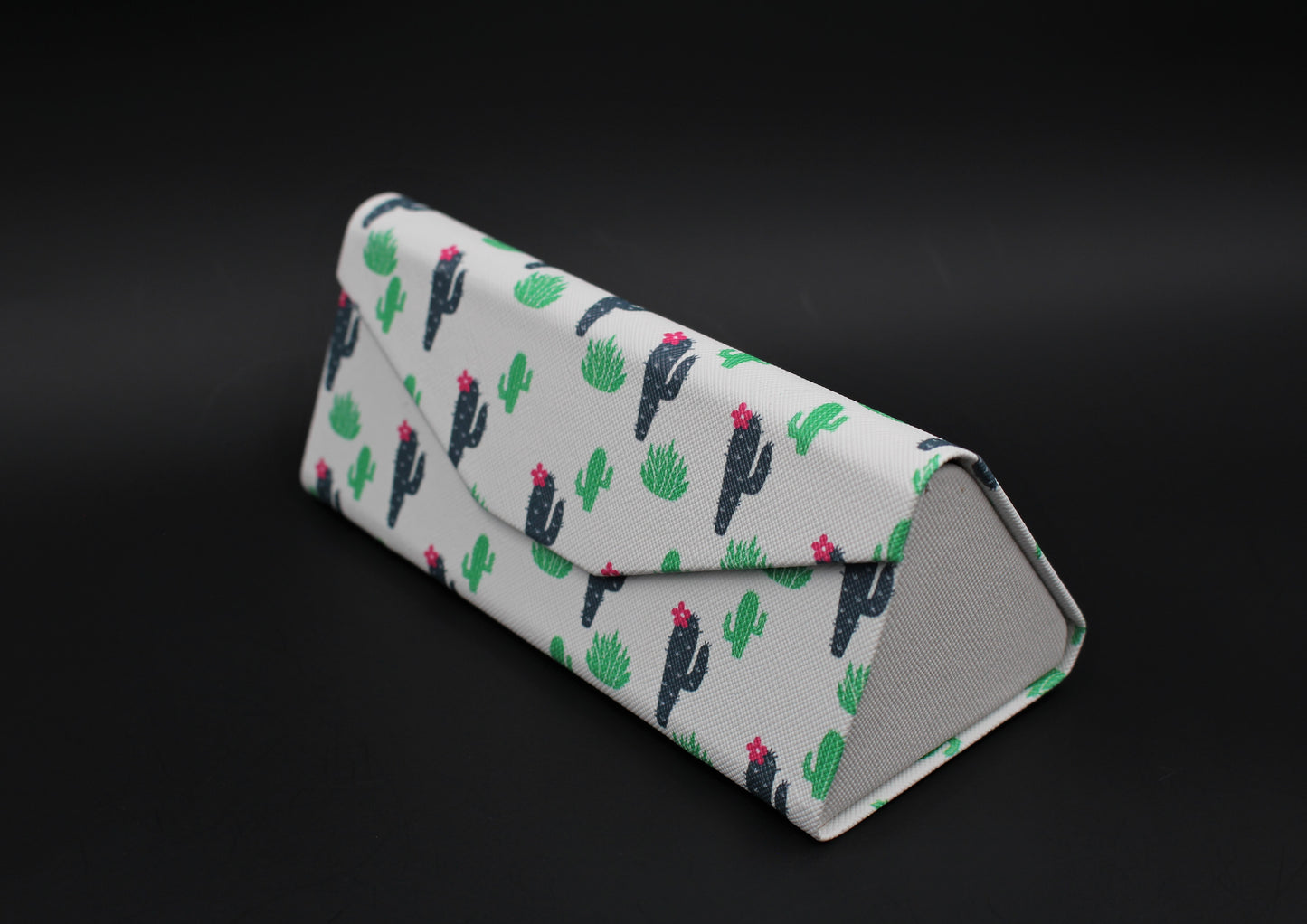 REAL SIC Cactus PU Leather Glasses Case - Cactus Print