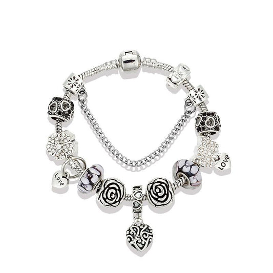 Crystal Enamel Beads Charm Beads Bracelet
