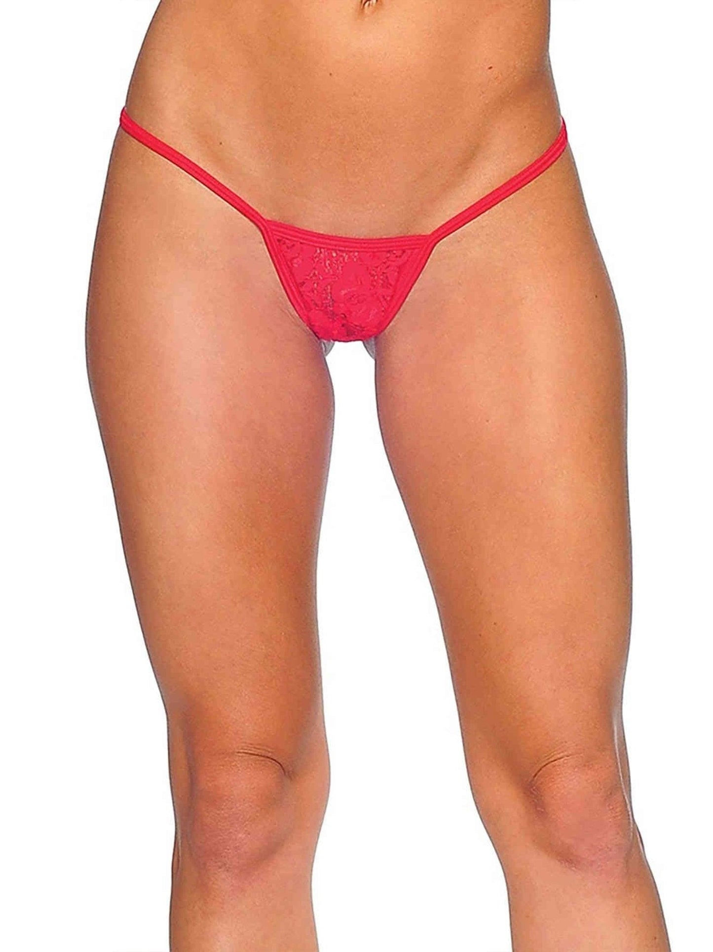 Small Red Lace Thong String