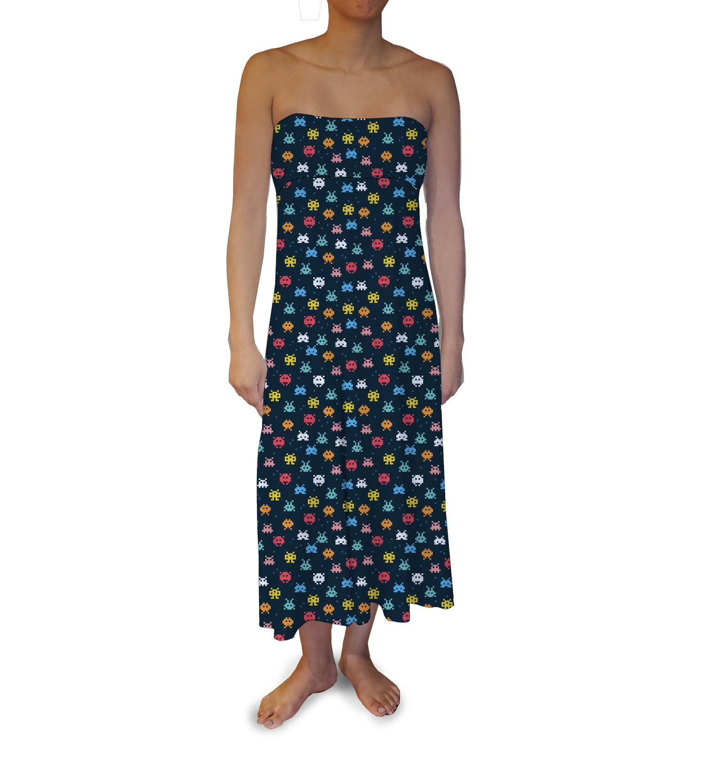 Game Invaders Maxi Skirt