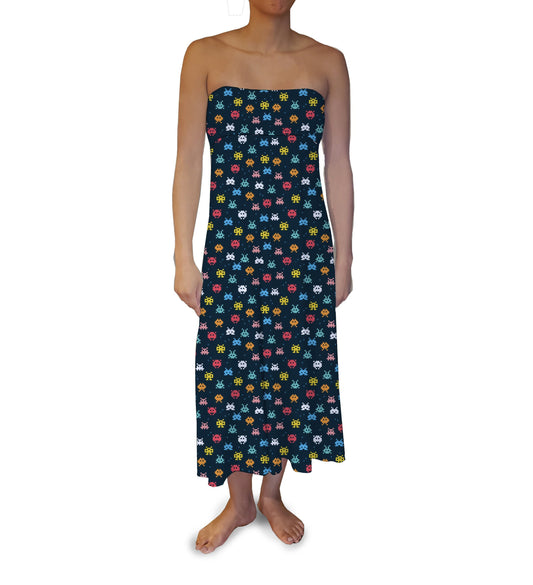 Game Invaders Maxi Skirt