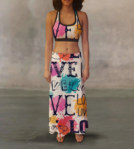 Love Color Splash Maxi Skirt