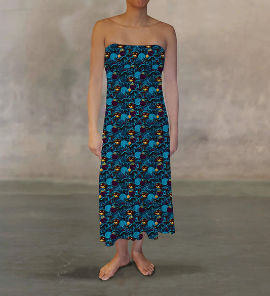 Moon-Light Teal Maxi Skirt