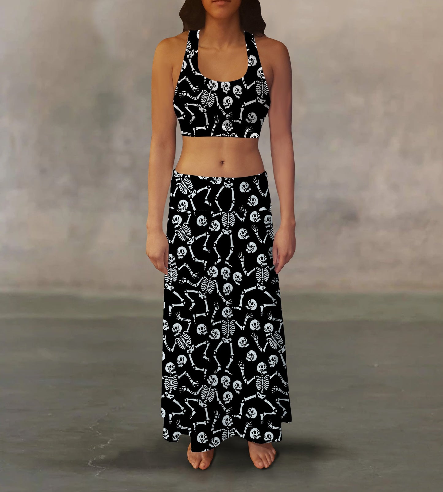 Skeleton Dance Maxi Skirt