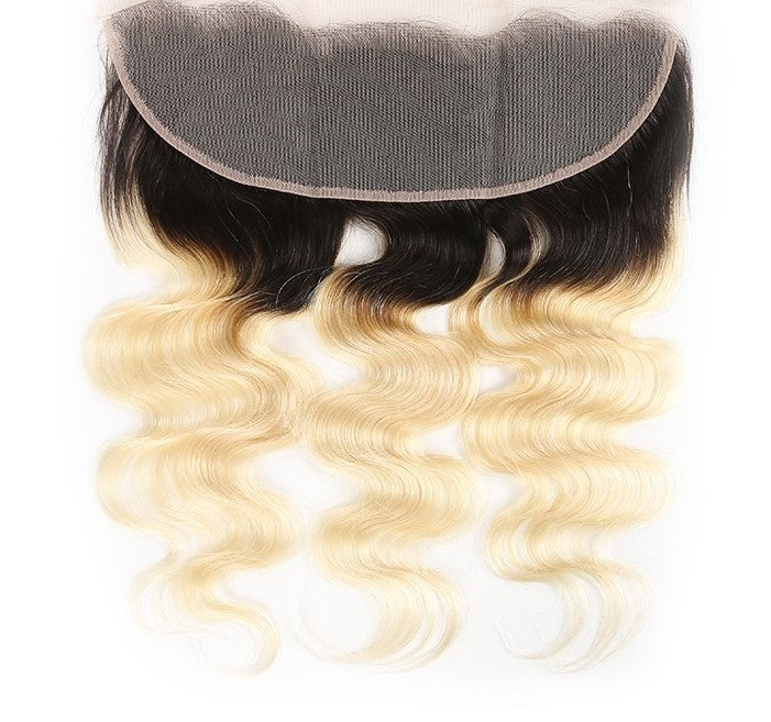 Blonde Body Wave #1B/613 BUNDLES with CLOSURES & FRONTALS