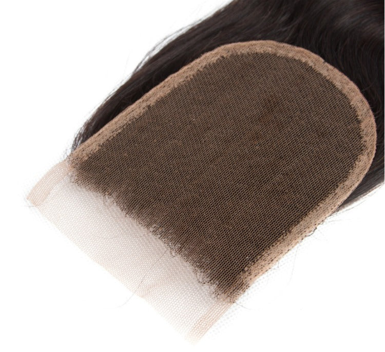 Purple 10A Grade Silver #1B/ purple  3/4 Straight BUNDLES with CLOSURE